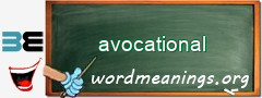 WordMeaning blackboard for avocational